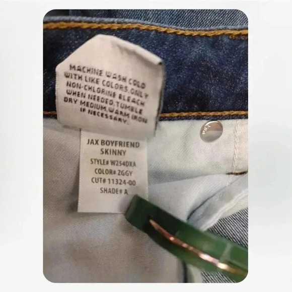 Hudson Jax Boyfriend Skinny Dark Wash Jeans Size 28 - Picture 8 of 14